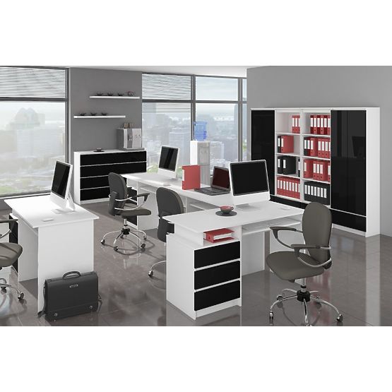 KOMODA K160 2D 4SZ CLP PK ČERNÝ LESK