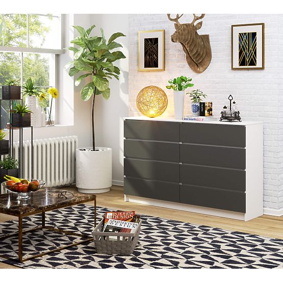 KOMODA K160 8SZ CLP PK BÍLÁ / ŠEDÁ