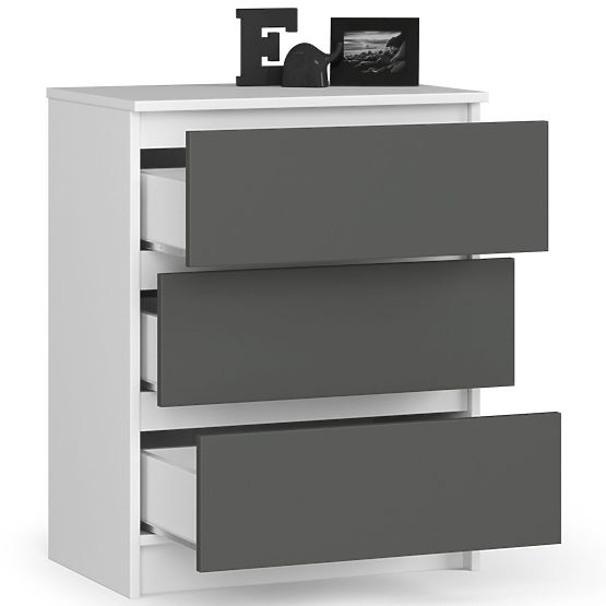 KOMODA K60 3SZ CLP BÍLÁ / ŠEDÁ