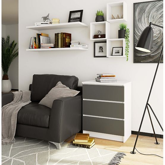 KOMODA K60 3SZ CLP BÍLÁ / ŠEDÁ