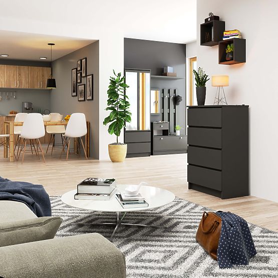 KOMODA K60 4SZ CLP PK GRAFIT ŠEDÁ