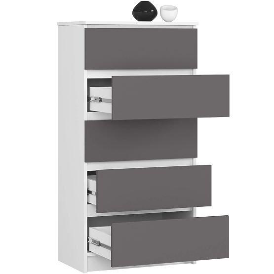 KOMODA K60 5SZ CLP PK BÍLÁ / ŠEDÁ