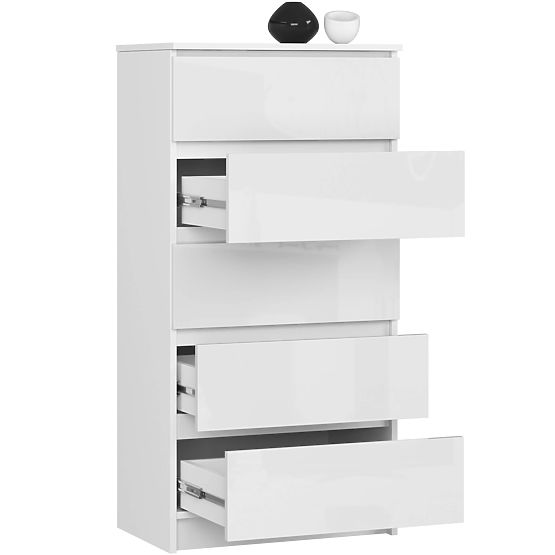 KOMODA K60 5SZ CLP PK BÍLÝ LESK