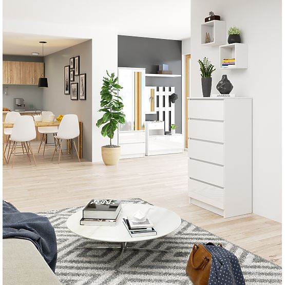 KOMODA K60 5SZ CLP PK BÍLÝ LESK