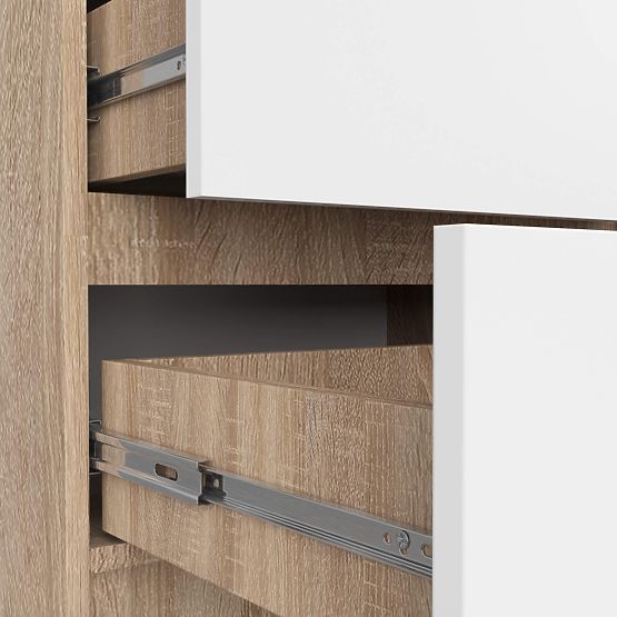 KOMODA K60 5SZ CLP PK DUB SONOMA / BÍLÁ