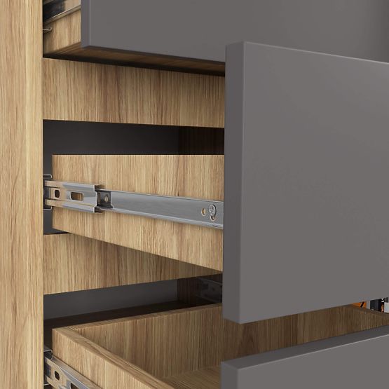 KOMODA K80 1D 5SZ PK DUB ARTISAN / GRAFIT ŠEDÁ