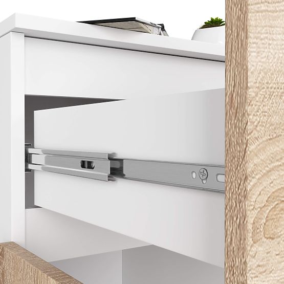 KOMODA K80 2D 1SZ CLP PK BÍLÁ / DUB SONOMA