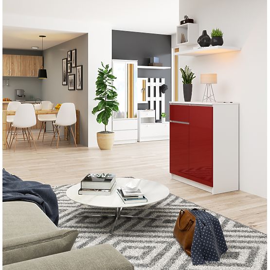 KOMODA K80 2D 1SZ CLP PK ČERVENÝ LESK