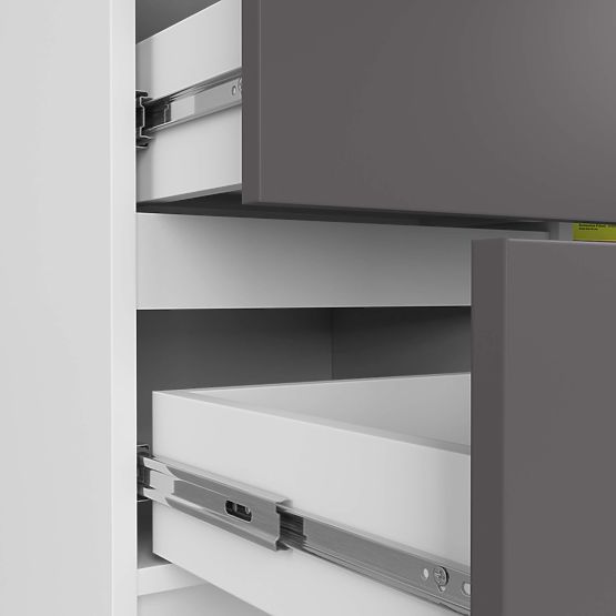 KOMODA K80 JERRY 1D 3SZ PK BÍLÁ / GRAFITOVĚ ŠEDÁ