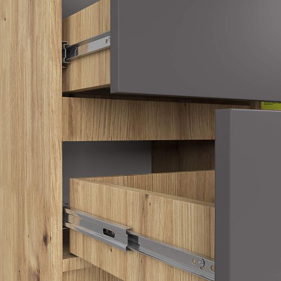 KOMODA K80 JERRY 1D 3SZ PK DUB ARTISAN / GRAFIT ŠEDÁ