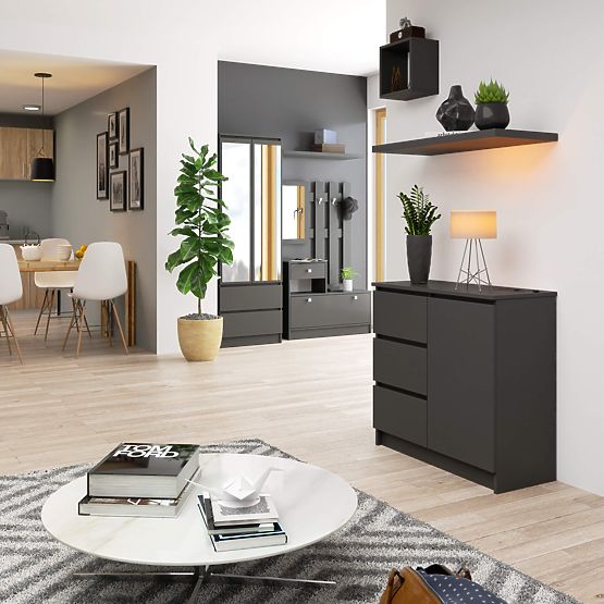 KOMODA K80 JERRY 1D 3SZ PK GRAFIT ŠEDÁ