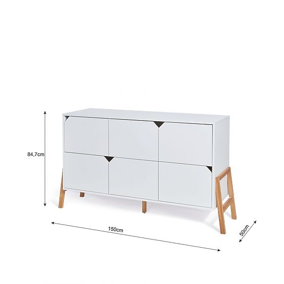 Komoda Lotti - 6 šuplíků