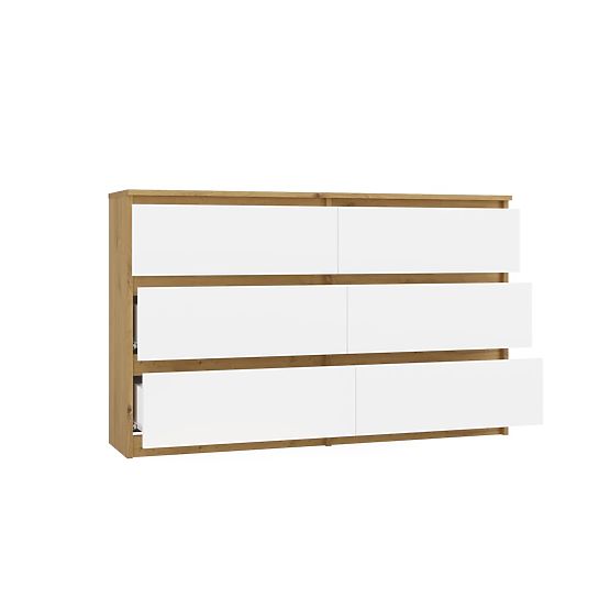 Komoda Malwa M6 120 DUB ARTISAN BÍLÁ