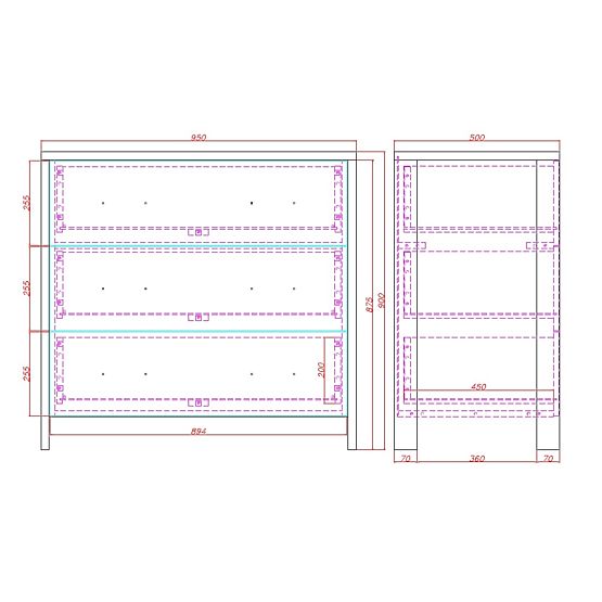 Komoda Manhattan - bílá