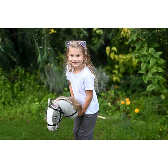 Koník na tyči Hobby Horse Siwek Premium