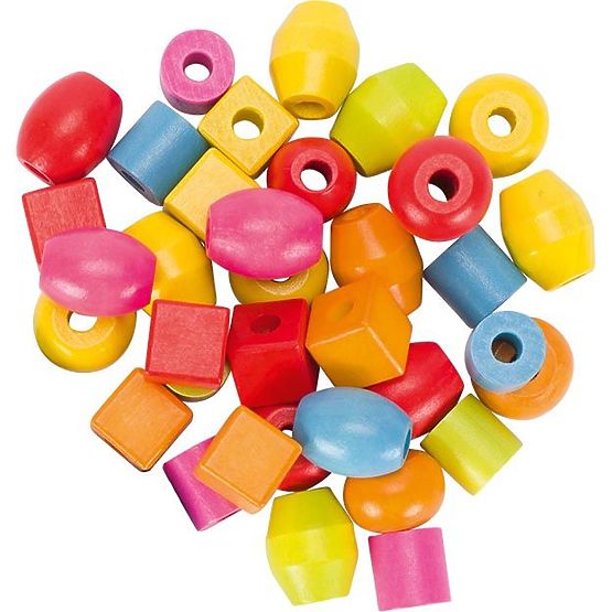 Korálky na navlékání ve sklenici 45 kusů