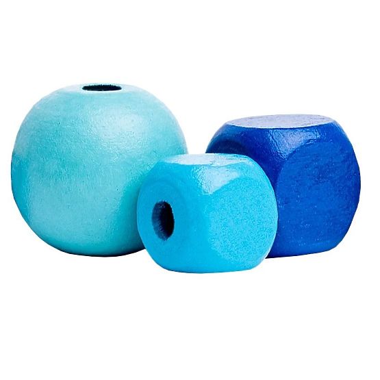 Korálky v tubě zeleno-modré