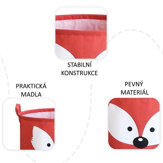 Koš na hračky - liška