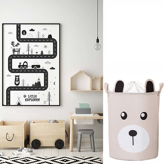 Koš na hračky - méďa