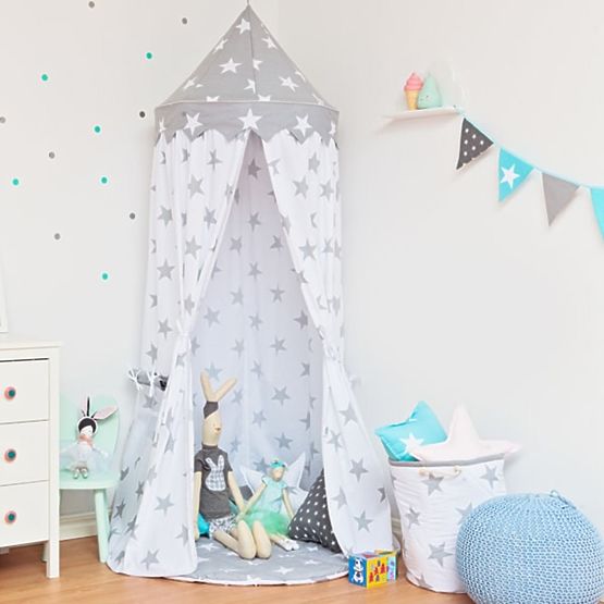 Koš na hračky  -  Šedá hvězda