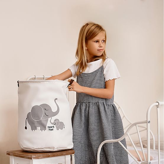 Koš na hračky - sloníci
