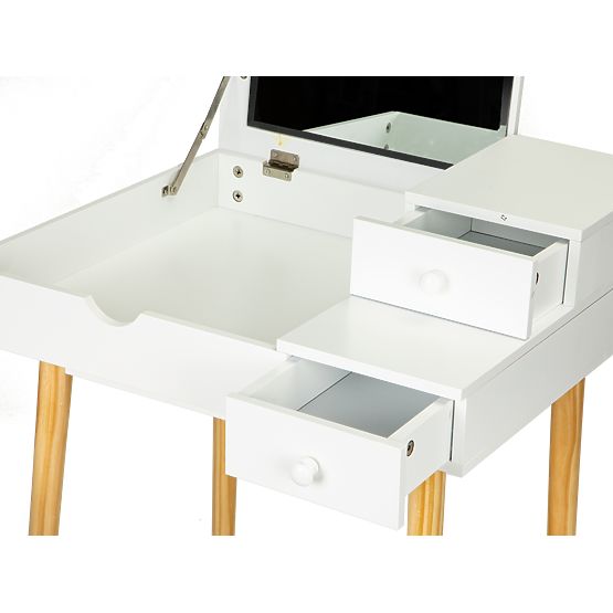 Kosmetický stolek se zrcadlem a stoličkou 