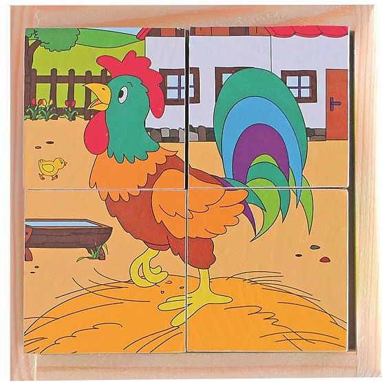 Kostkové puzzle na venkově