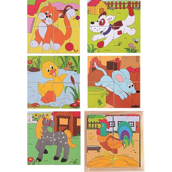 Kostkové puzzle na venkově