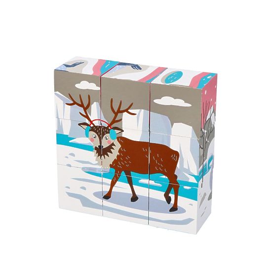 Kostky skládačka krychlová Arktická zvířata