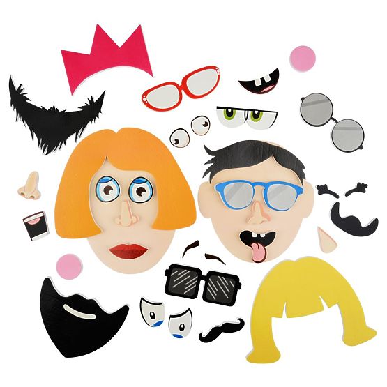 Koupací samolepky - vtipné tváře