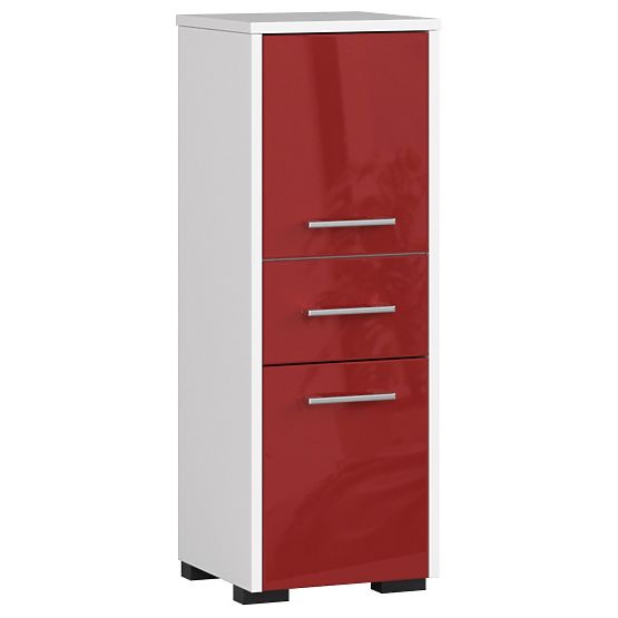 KOUPELNA SKŘÍŇKA FIN SLOUP 30 2D 1SZ 85cm PK ČERVENÝ LESK