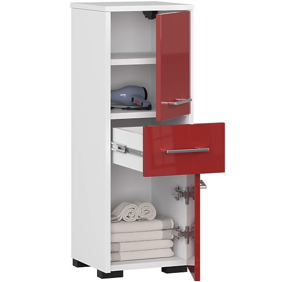 KOUPELNA SKŘÍŇKA FIN SLOUP 30 2D 1SZ 85cm PK ČERVENÝ LESK