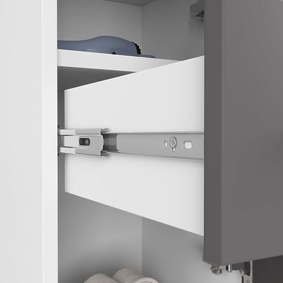 KOUPELNA SKŘÍŇKA FIN SLOUPEK 30 2D 1SZ 85cm PK BÍLÁ / ŠEDÁ