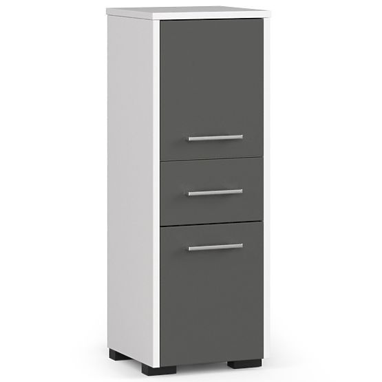 KOUPELNA SKŘÍŇKA FIN SLOUPEK 30 2D 1SZ 85cm PK BÍLÁ / ŠEDÁ