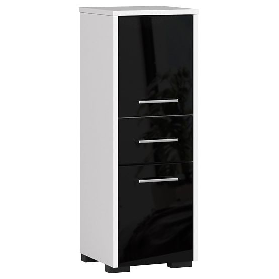 KOUPELNA SKŘÍŇKA FIN SLOUPEK 30 2D 1SZ 85cm PK ČERNÝ LESK