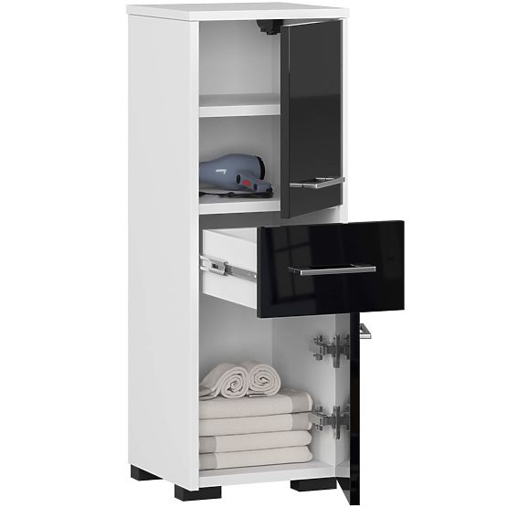 KOUPELNA SKŘÍŇKA FIN SLOUPEK 30 2D 1SZ 85cm PK ČERNÝ LESK