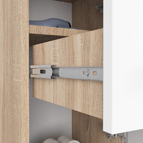 KOUPELNÍ SKŘÍŇKA FIN SLOUPEK 30 2D 1SZ 85cm PK DUB SONOMA / BÍLÁ