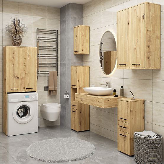 KOUPELNOVÁ SKŘÍŇKA FIN 2 DVEŘE DUB ARTISAN