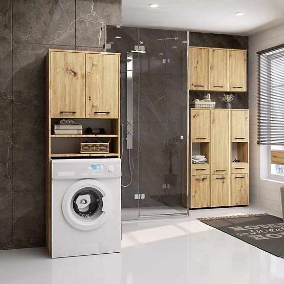 KOUPELNOVÁ SKŘÍŇKA FIN 2 DVEŘE DUB ARTISAN