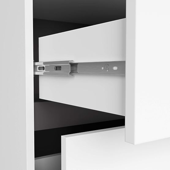 KOUPELNOVÁ SKŘÍŇKA POD UMYVADLO S OTVORY VAMI W90 UM 2SZ 2P BÍLÁ / GRAFITOVÁ ŠEDÁ