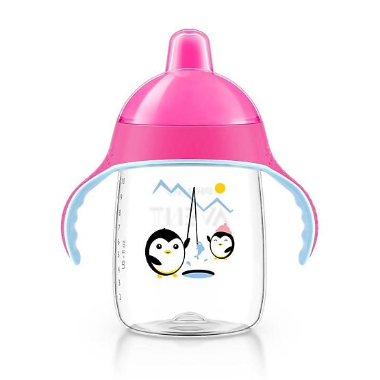 Kouzelný hrneček Avent Pingu 340 ml růžový
