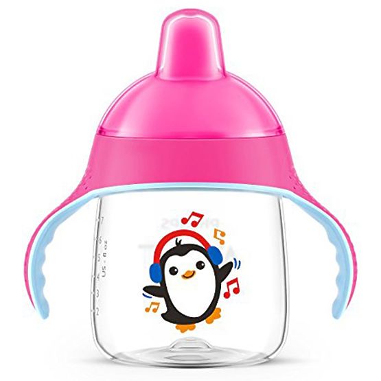 Kouzelný hrneček Avent Premium Pingu 260 ml růžový