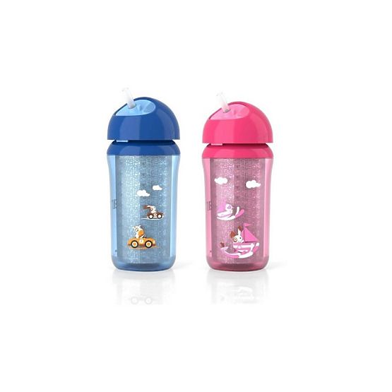 Kouzelný hrneček IZO s brčkem Avent růžový 260 ml