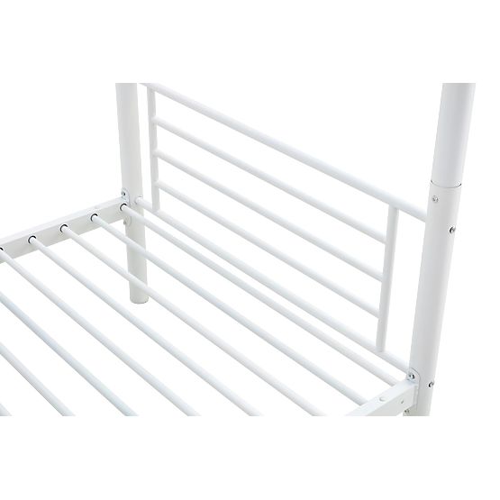 Kovová dvoupatrová postel BUNKY 200x90 cm - bílá