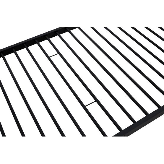  Dvoupatrová kovová postel BUNKY 200x90 cm - černá