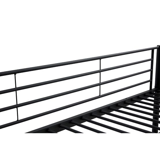  Dvoupatrová kovová postel BUNKY 200x90 cm - černá