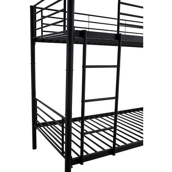  Dvoupatrová kovová postel BUNKY 200x90 cm - černá