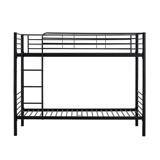  Dvoupatrová kovová postel BUNKY 200x90 cm - černá