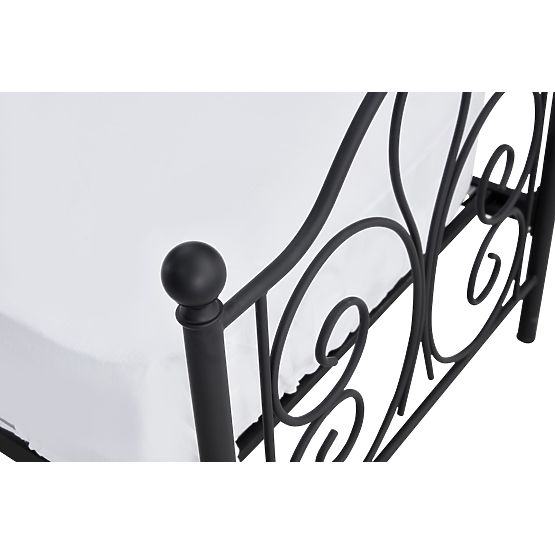 Kovová postel PANAMA 200x90 - černá