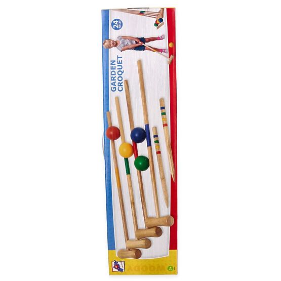 Kroket dřevěná hra 24 prvků - pro děti a dospělé